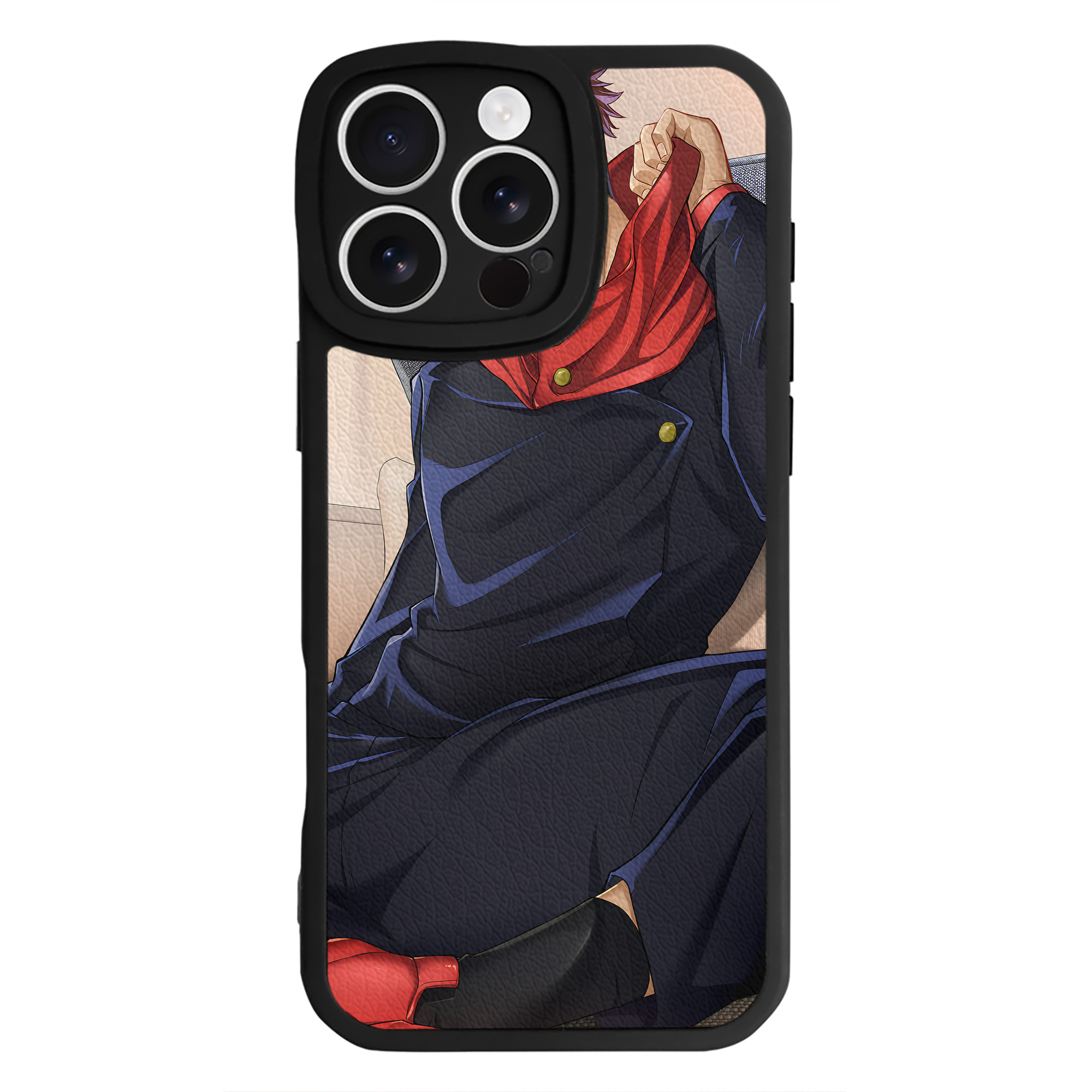 （画像用） 呪術廻戦 Jujutsu Kaisen 【iPhone 16シリーズ対応】シリコンスマホケース（レザー調） 材質：シリコン